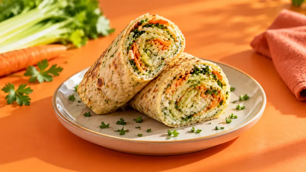 [8089] Rouleau de céleri et petits légumes, poulet à la crème