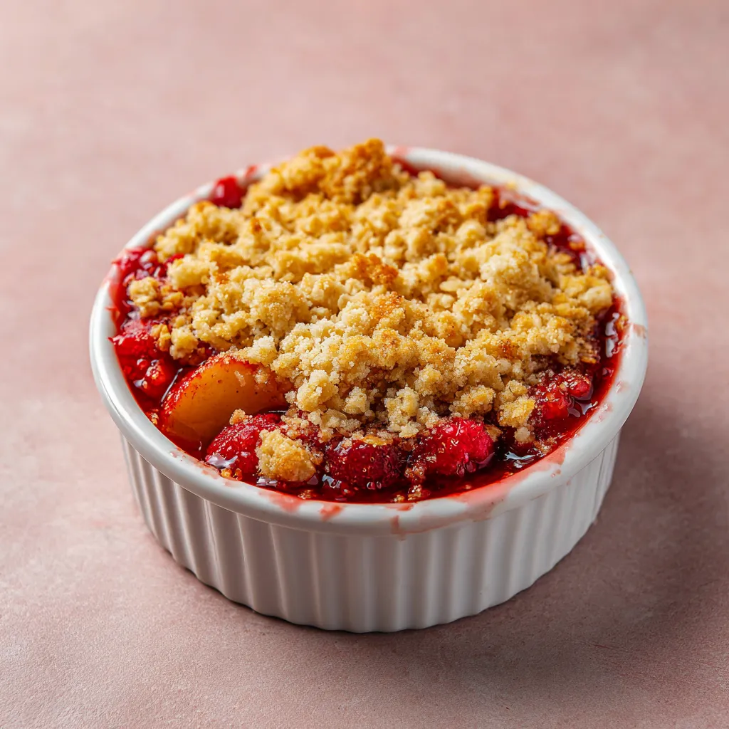 [4332] Crumble pomme et fruits rouges