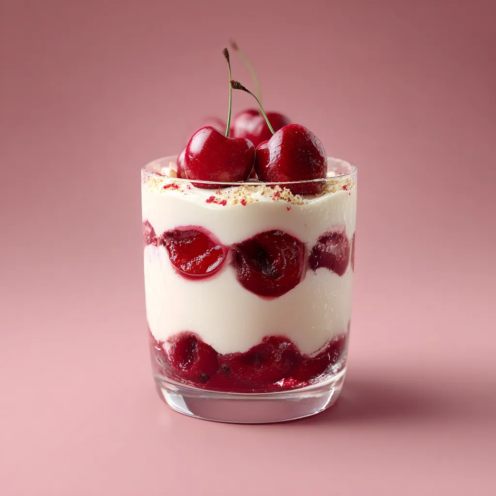 Verrine cerise creme mascarpone